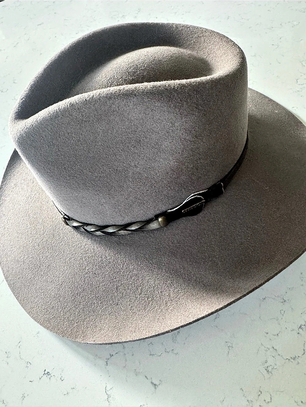 Stetson Drifter 4X Buffalo Felt Cowboy Hat Felt Hat Brown Size 7 5/8 NEW